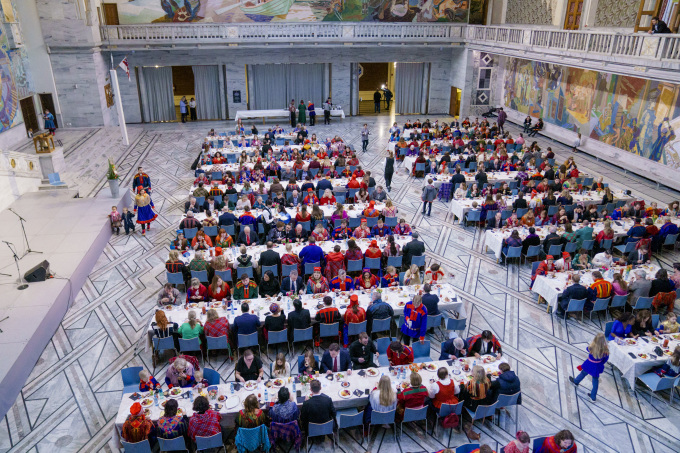 Det er 20 året samenes nasjonaldag feires i Oslo rådhus. Foto: Stian Lysberg Solum / NTB